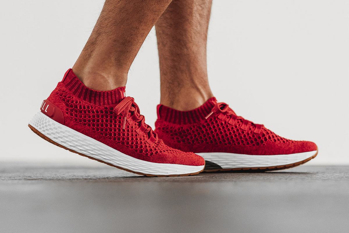 Nobull Knit Runner Men's Running Shoes Red | Australia (XG1345)